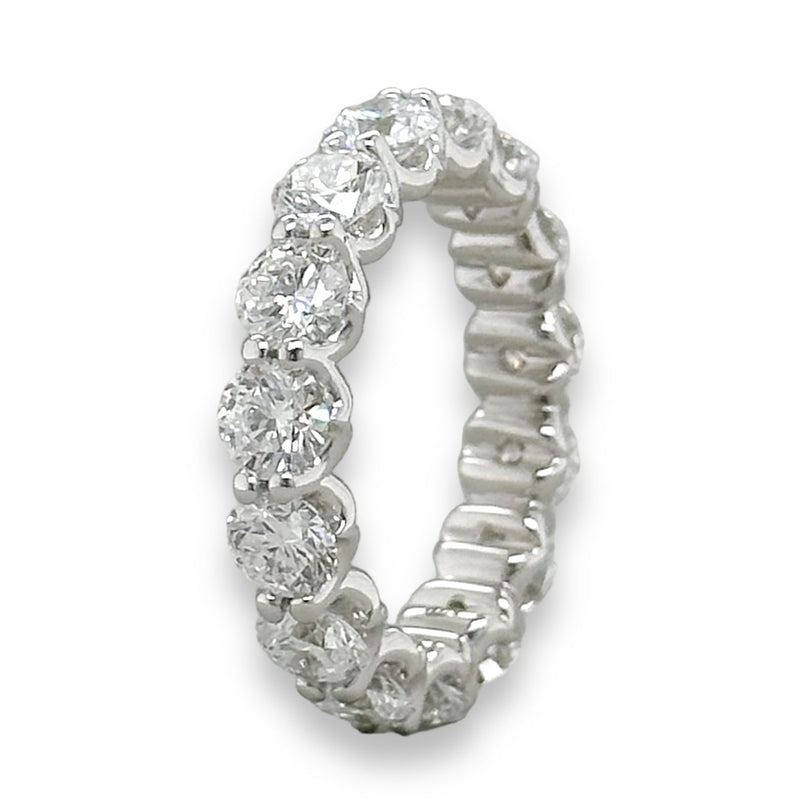 14K W Gold 3.22ctw E-F/VS1 Lab Created Diamond Eternity Band - Walter Bauman Jewelers