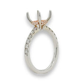 14K W Gold .38ctw H/SI2 Diamond Mounting - Walter Bauman Jewelers