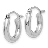 14K W Gold 3mm Hoop Earrings - Walter Bauman Jewelers