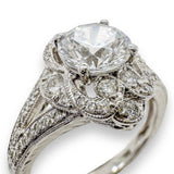 14K W Gold .44ctw G-H/SI1-2 Diamond Mounting - Walter Bauman Jewelers