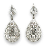 14K W Gold 4.50ctw Diamond Teardrop Earrings - Walter Bauman Jewelers