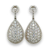 14K W Gold 4.50ctw Diamond Teardrop Earrings - Walter Bauman Jewelers