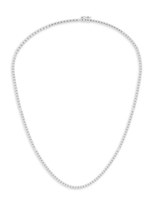 14K W Gold 4.96ctw H/VS1 Lab Created Diamond Tennis Necklace - Walter Bauman Jewelers