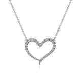 14K W Gold .50cttw Diamond Heart Pendant - Walter Bauman Jewelers