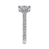 14K W Gold .50cttw Oval Diamond Mounting Alina - Walter Bauman Jewelers