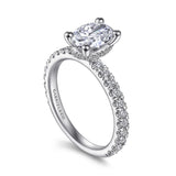 14K W Gold .50cttw Oval Diamond Mounting Alina - Walter Bauman Jewelers