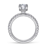 14K W Gold .50cttw Oval Diamond Mounting Alina - Walter Bauman Jewelers