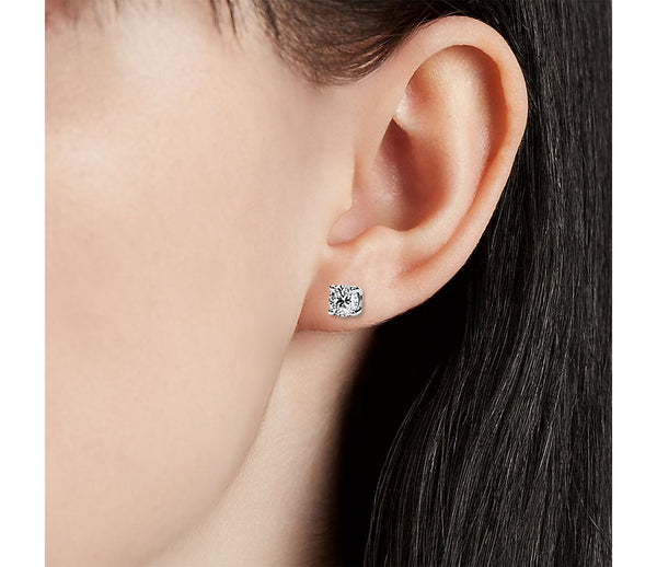 14K W Gold 50cttw Round Diamond Stud Earrings - Walter Bauman Jewelers