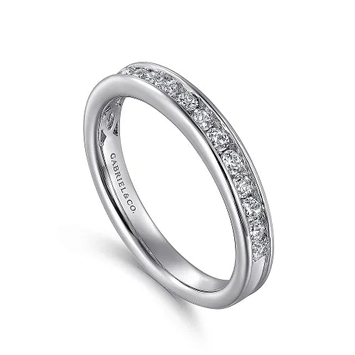 14K W Gold .50ctw Channel Set Diamond Wedding Band - Walter Bauman Jewelers