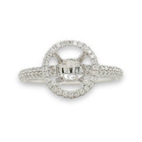 14K W Gold .50ctw H/SI1 Diamond Engagement Ring Mounting - Walter Bauman Jewelers