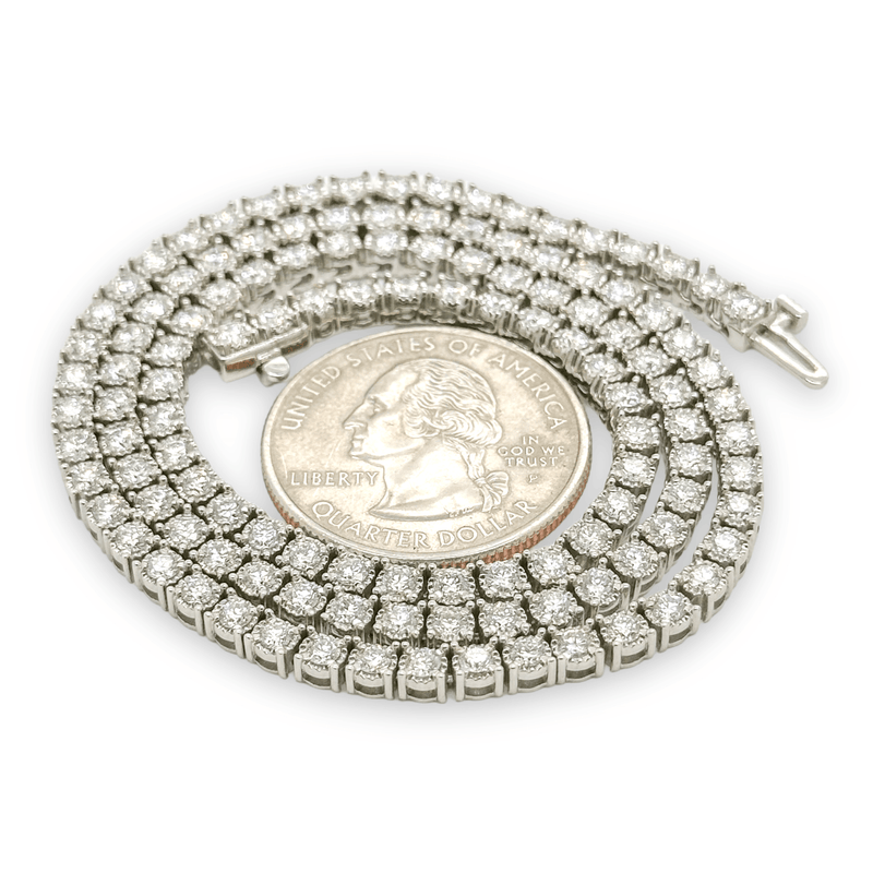 14K W Gold 5.95ctw 16.5" Lab Created Diamond Necklace - Walter Bauman Jewelers