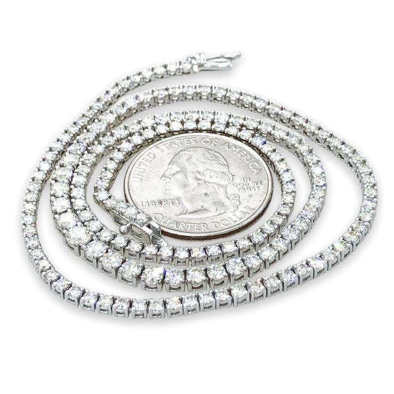 14K W Gold 5cttw Diamond Tennis Necklace - Walter Bauman Jewelers