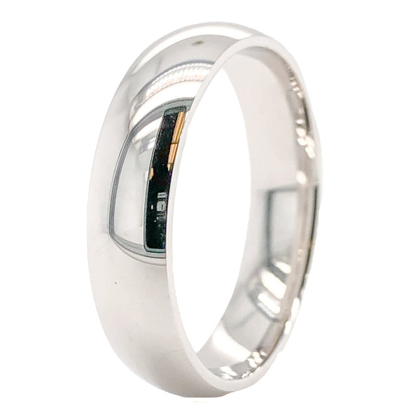 14K W Gold 5mm Wedding Band - Walter Bauman Jewelers