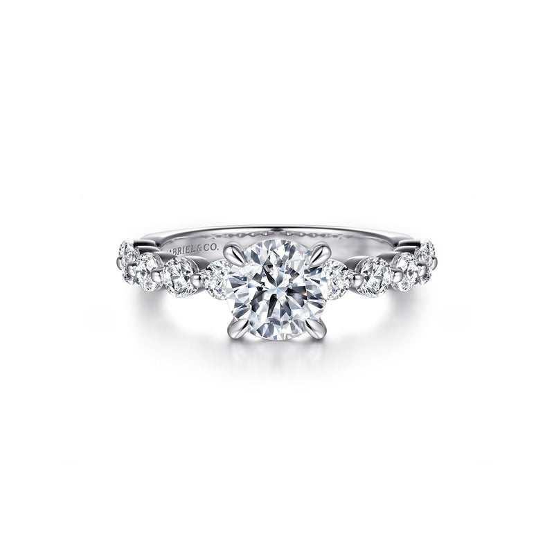 14K W Gold .75cttw Diamond Engagement Ring Mounting - Walter Bauman Jewelers