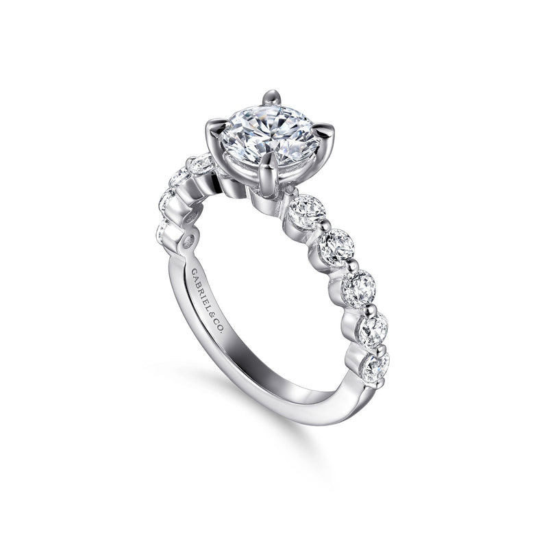 14K W Gold .75cttw Diamond Engagement Ring Mounting - Walter Bauman Jewelers