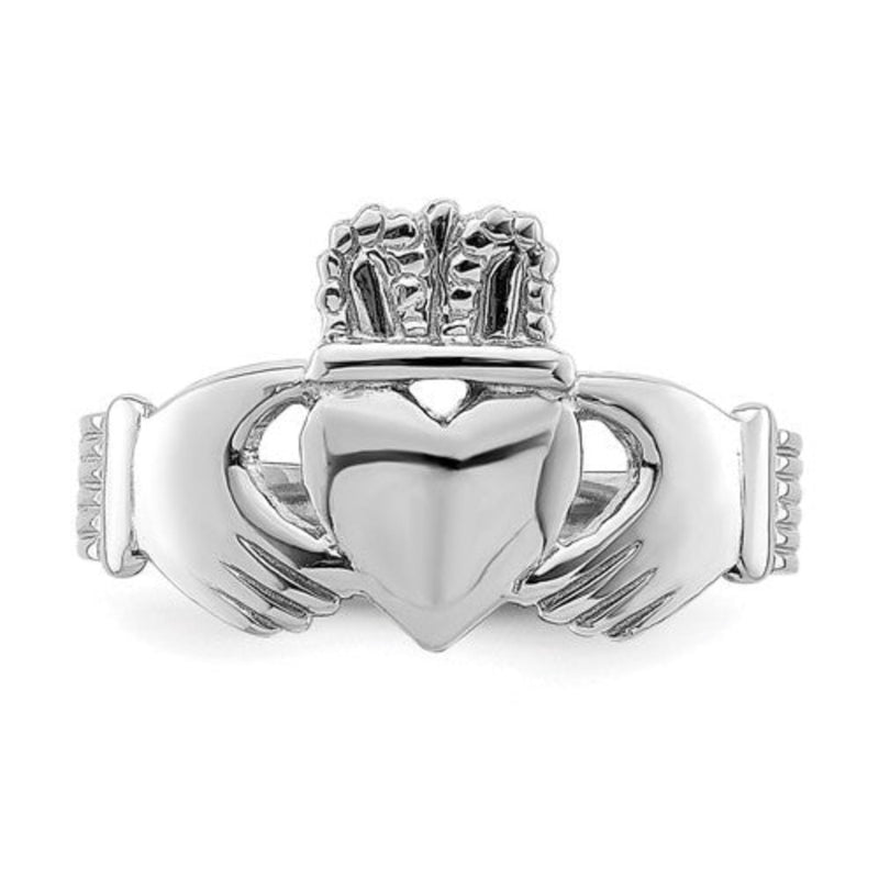 14K W Gold Claddagh Ring - Walter Bauman Jewelers