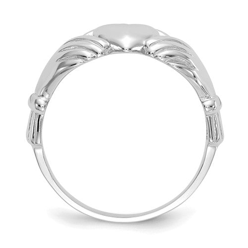 14K W Gold Claddagh Ring - Walter Bauman Jewelers