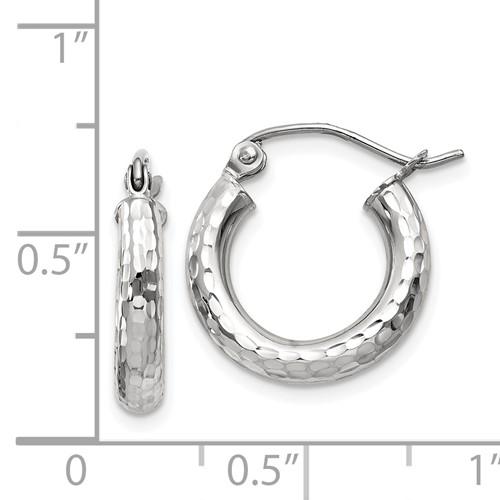 14K W Gold Hoop Earrings - Walter Bauman Jewelers