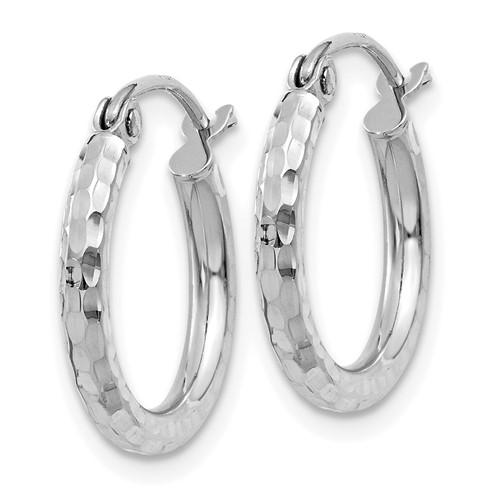 14K W Gold Hoop Earrings - Walter Bauman Jewelers