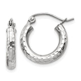 14K W Gold Hoop Earrings - Walter Bauman Jewelers