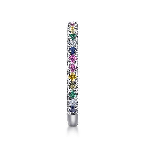 14K W Gold Multi Gemstone Band - Walter Bauman Jewelers