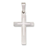 14K W Gold Small Hollow Cross - Walter Bauman Jewelers