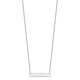 14K W Gold Small Polished Bar Necklace - Walter Bauman Jewelers