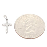 14K WG 0.14cttw Diamond Small Cross - Walter Bauman Jewelers