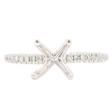 14K WG 0.23cttw Diamond Engagement Ring Setting - Walter Bauman Jewelers