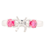 14K WG 0.38cttw Ruby Engagement Ring Setting - Walter Bauman Jewelers