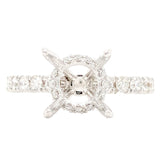 14K WG 0.49cttw G/I1 Diamond Engagement Ring Setting - Walter Bauman Jewelers