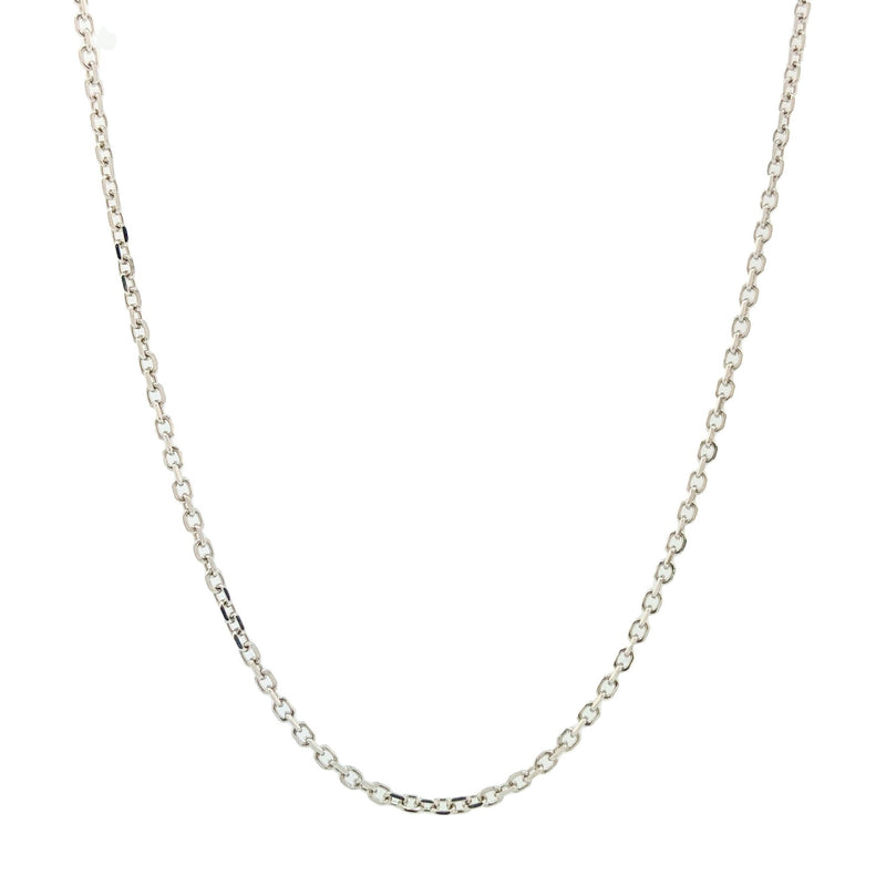 14K WG 0.7mm Diamond Cut Cable Chain - Walter Bauman Jewelers