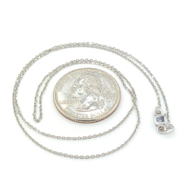 14K WG 18" Cable Chain 030 - Walter Bauman Jewelers