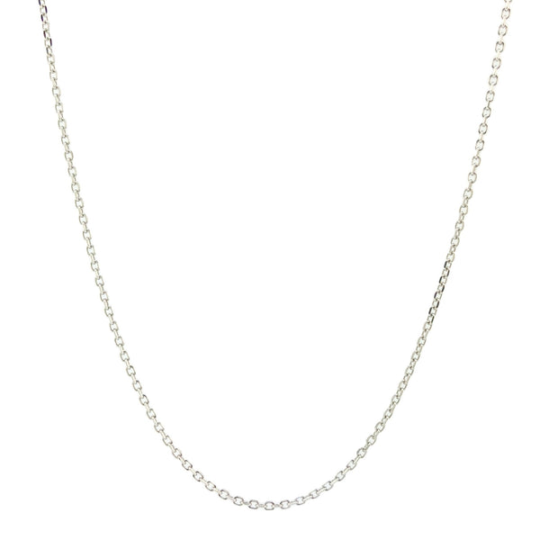 14K WG 18" Diamond Cut Cable Chain 035 - Walter Bauman Jewelers