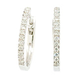 14K WG .19cttw Small Diamond Hoops - Walter Bauman Jewelers