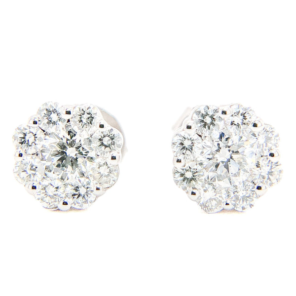 14K WG 1cttw Diamond Earrings - Walter Bauman Jewelers