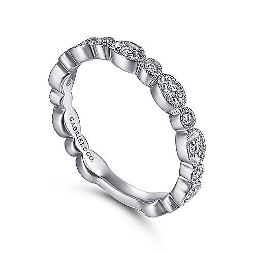 14K WG .20cttw Diamond Stackable Ring - Walter Bauman Jewelers