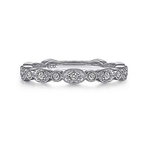 14K WG .20cttw Diamond Stackable Ring - Walter Bauman Jewelers