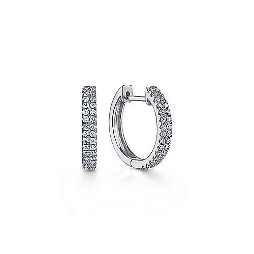 14K WG .30cttw Diamond Huggies - Walter Bauman Jewelers