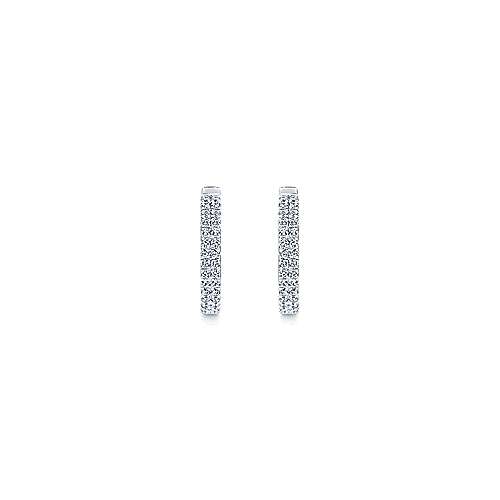 14K WG .30cttw Diamond Huggies - Walter Bauman Jewelers