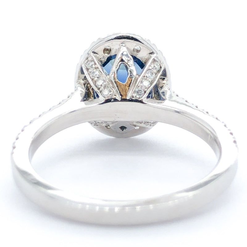 14K WG .40cttw Sapphire and Diamond ring - Walter Bauman Jewelers