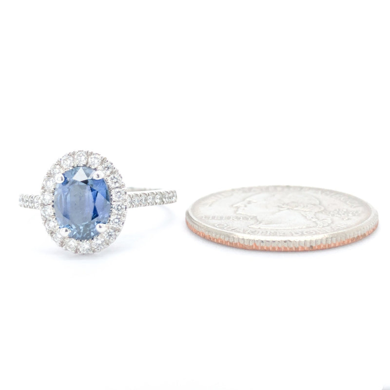 14K WG .40cttw Sapphire and Diamond ring - Walter Bauman Jewelers