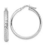 14K WG DC Hoop Earrings - Walter Bauman Jewelers