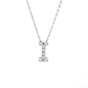 14K WG Diamond Initial 'I' Pendant - Walter Bauman Jewelers