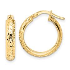 14K WG Hoop Earrings - Walter Bauman Jewelers