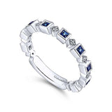 14k WG Sapphire Diamond Ring - Walter Bauman Jewelers