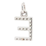 14K WG Small Diamond “E” Initial Pendant - Walter Bauman Jewelers