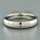 14K White gold plain shiny band 4.1grms - Walter Bauman Jewelers