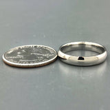 14K White gold plain shiny band 4.1grms - Walter Bauman Jewelers