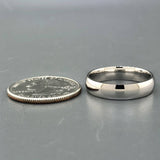 14K White Gold Plain Wide Band - Walter Bauman Jewelers